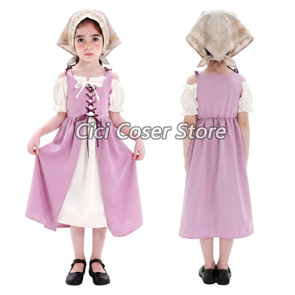 Dresses - Middeleeuws kostuum voor meisjes, vintage pastorale