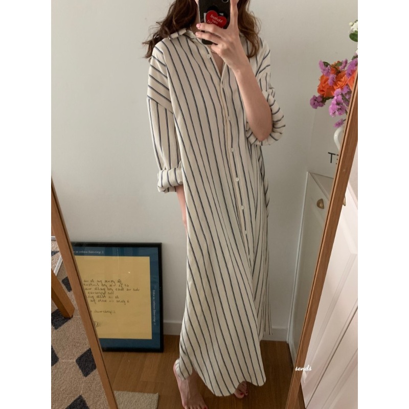 Koreaanse minimalistische loss - Korean Style A Line Shirt Dress recensie en prijs
