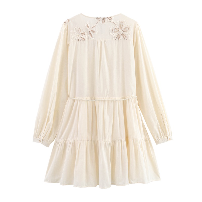 MUJER Bloem Geborduurde Mini J - French Vintage Floral Midi Dress recensie en prijs