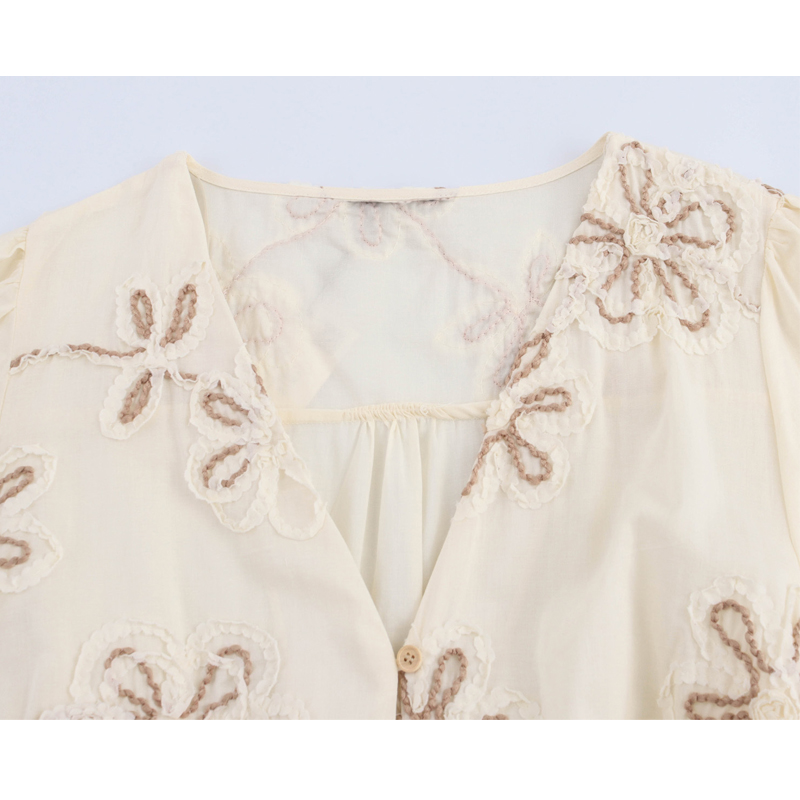 MUJER Bloem Geborduurde Mini J - French Vintage Floral Midi Dress recensie en prijs