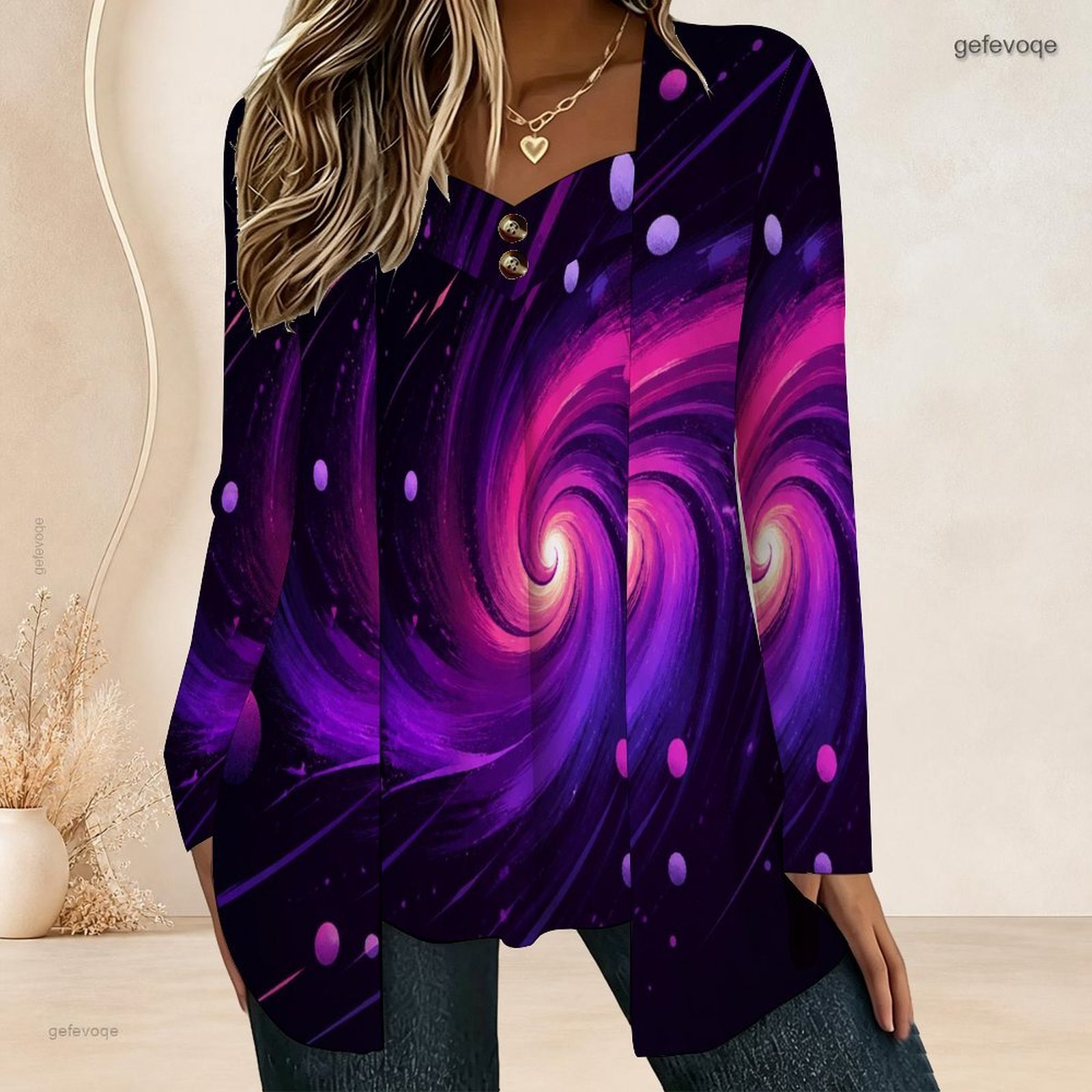 Dames nep-tweedelig blouse met - Blouses recensie en prijs