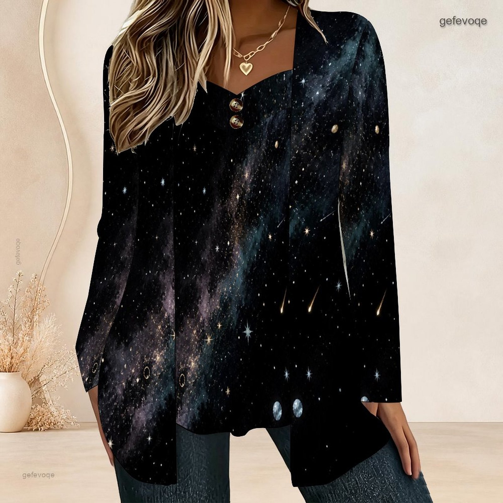 Dames nep-tweedelig blouse met - Blouses recensie en prijs