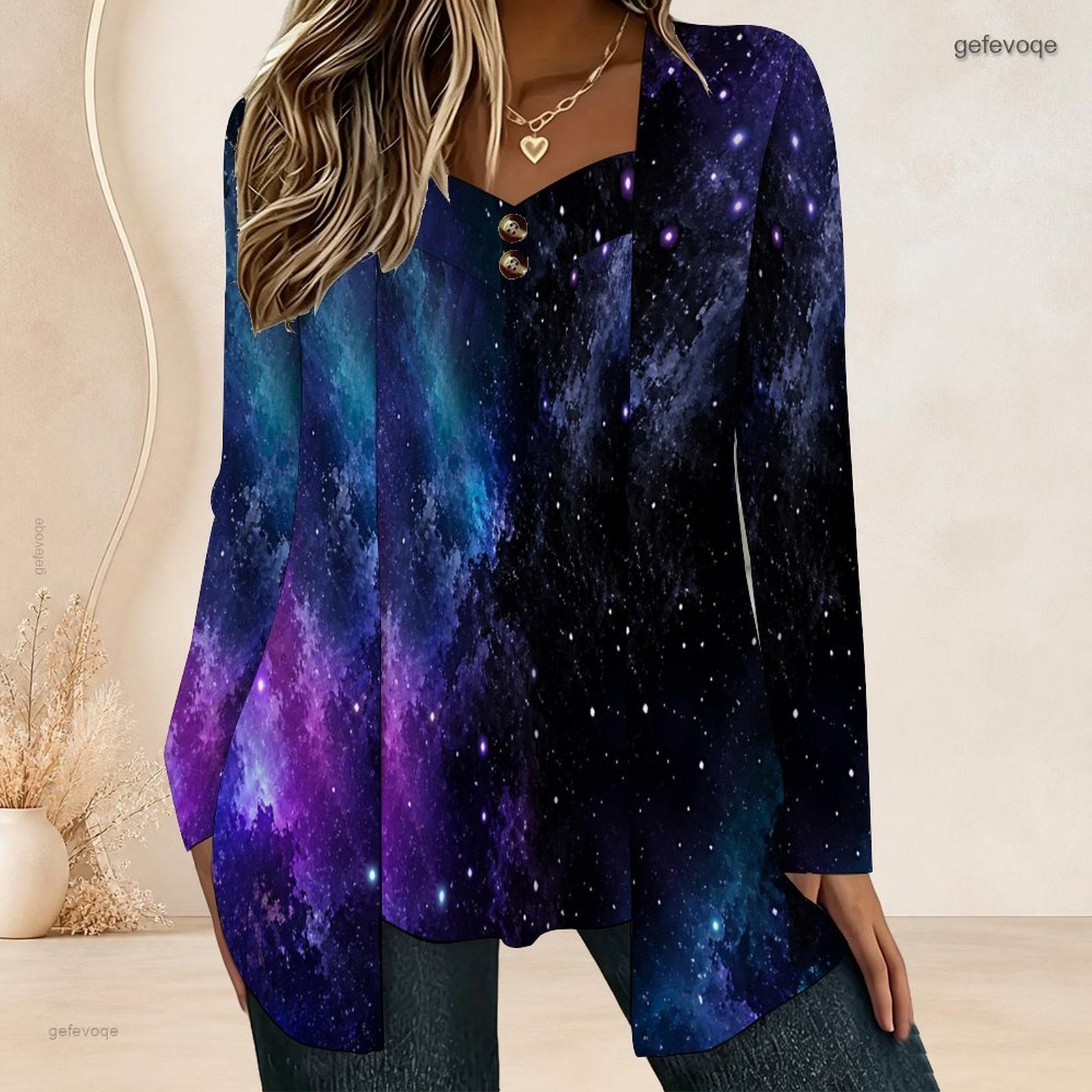 Dames nep-tweedelig blouse met - Blouses recensie en prijs