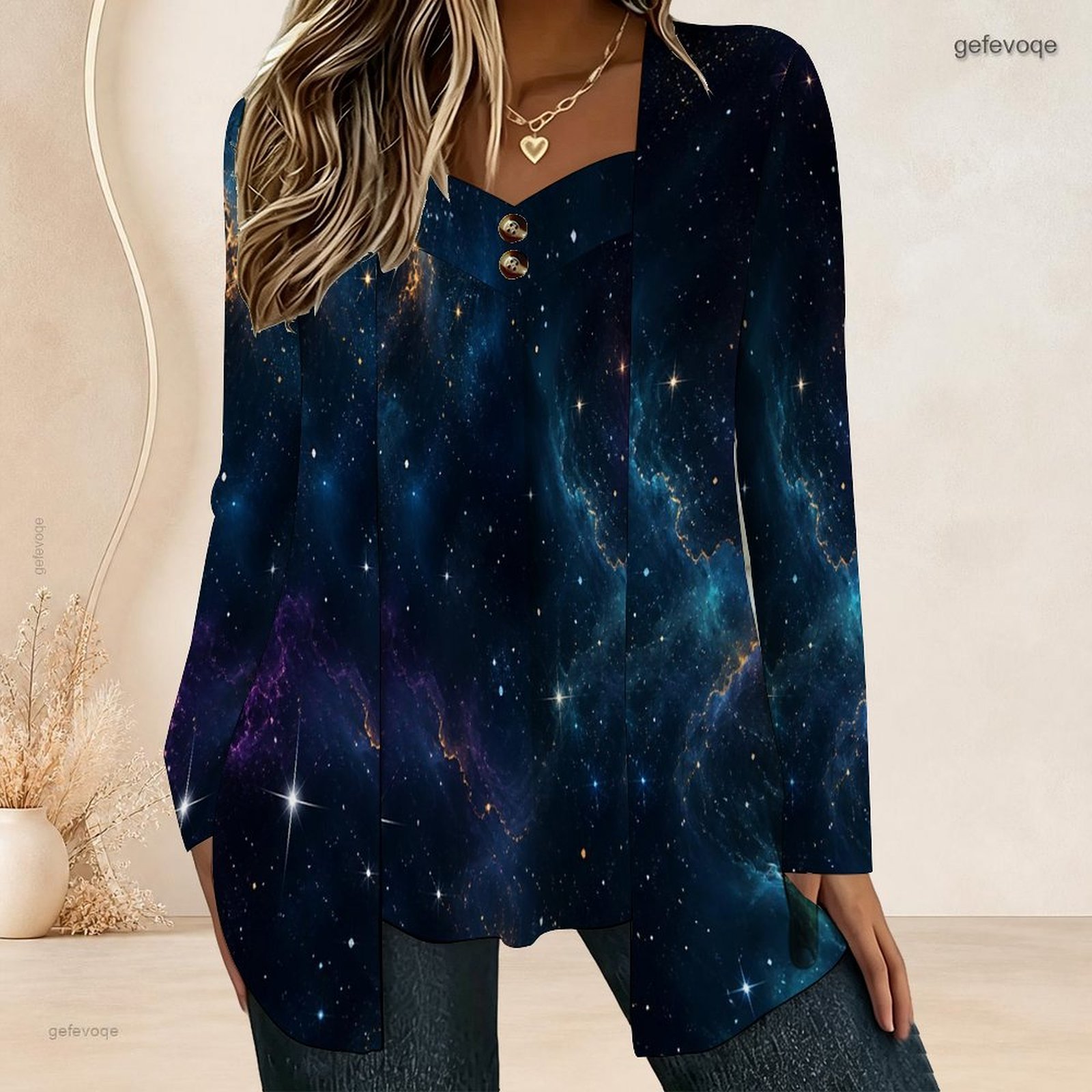 Dames nep-tweedelig blouse met - Blouses recensie en prijs