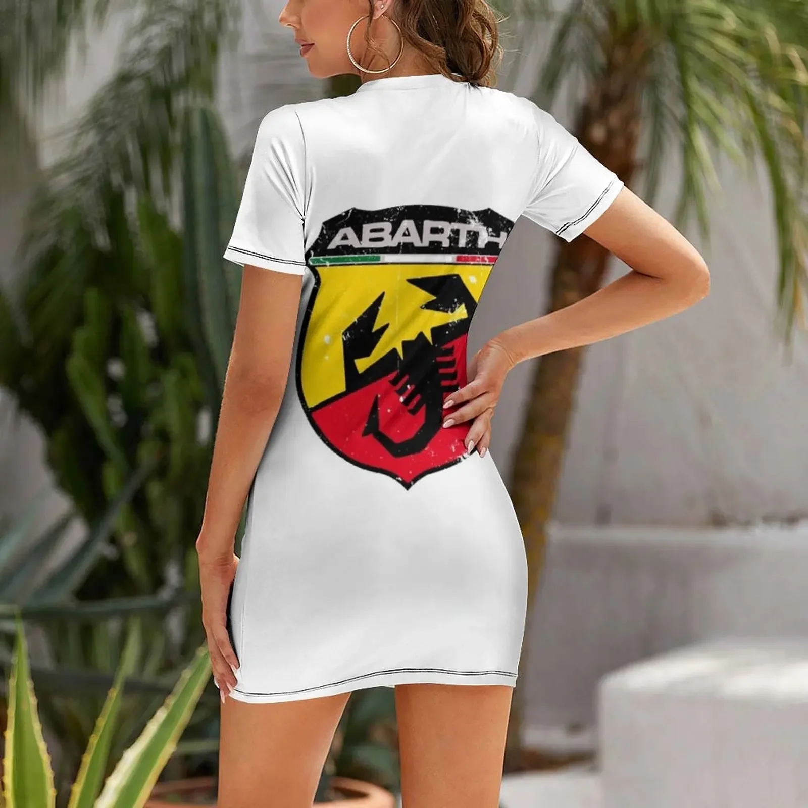 Abarthlogo Klassiek T-shirt Ju - Korean Style A Line Shirt Dress recensie en prijs