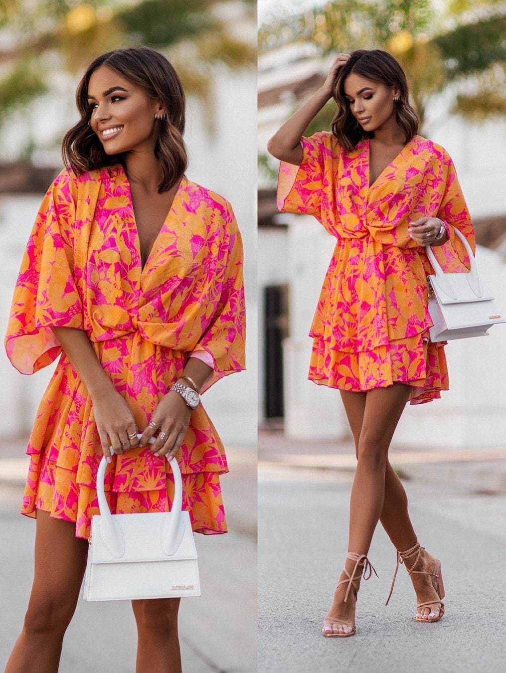 2024 Nieuwe Zomer Vrouwen Mini - French Vintage Floral Midi Dress recensie en prijs